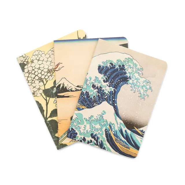 elbenwald-hokusai-gro-e-welle-notizb-cher-3er-set-a6 image 1