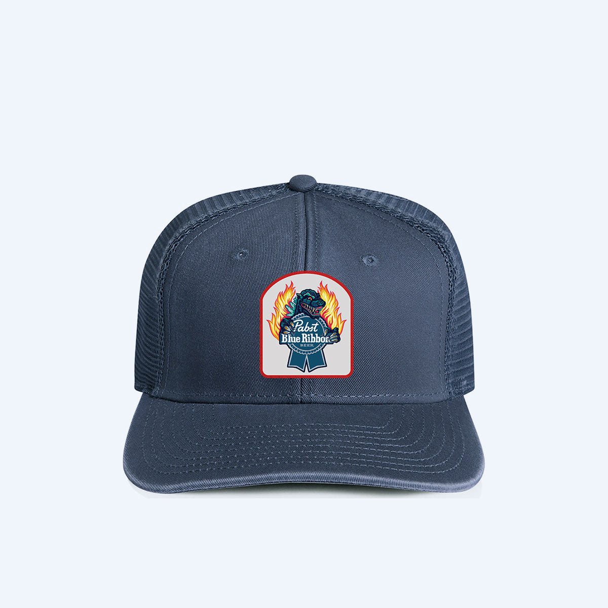 godzilla-x-pbr-flame-patch-trucker-cap-navy-einheitsgr-e image 1