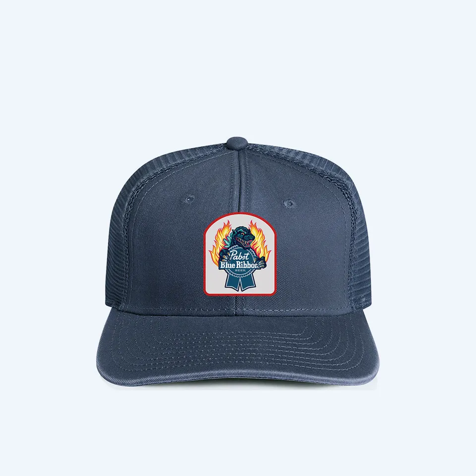 godzilla-x-pbr-flame-patch-trucker-cap-navy-einheitsgr-e image 1