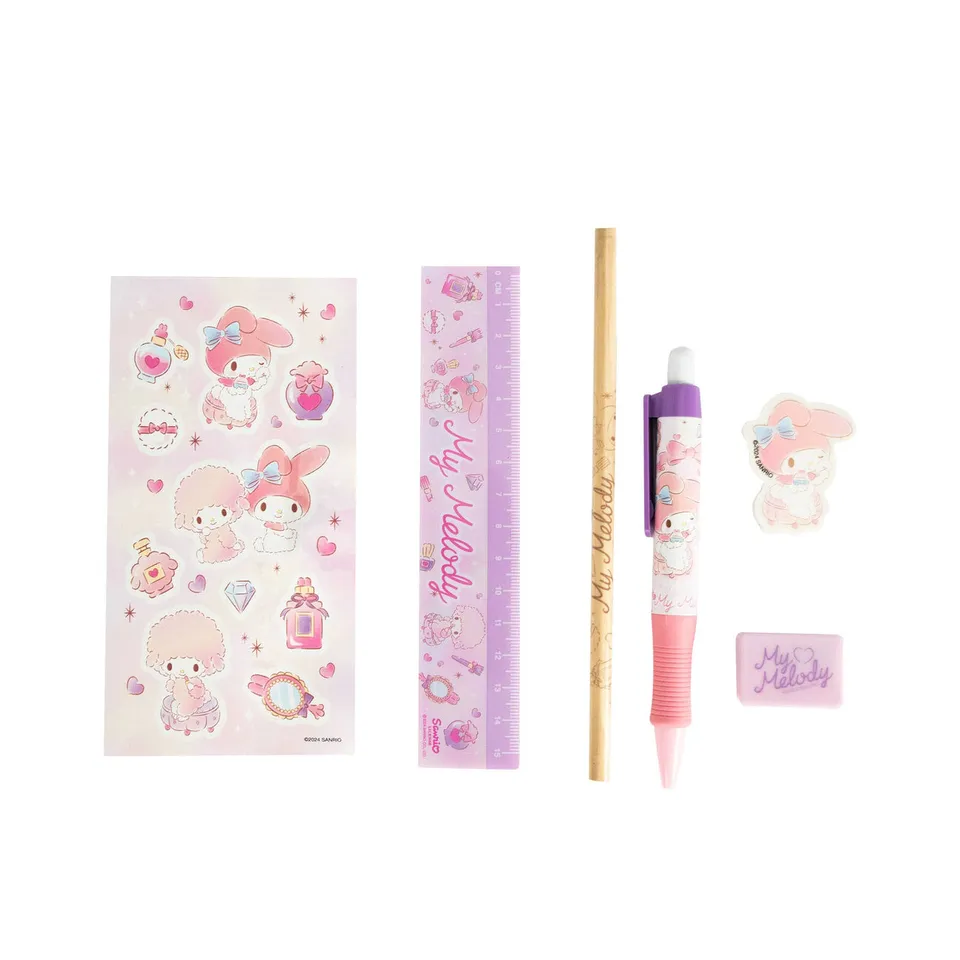sanrio-my-melody-schreibset-6er-pack-mit-stickern image 1