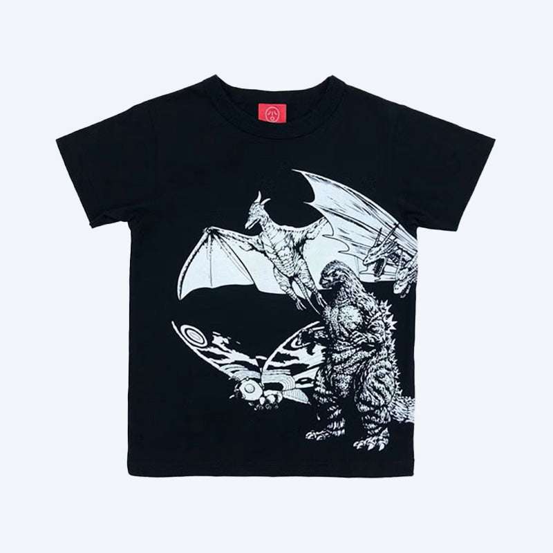 godzilla-ojico-glow-t-shirt-schwarz-monster-kinder image 1