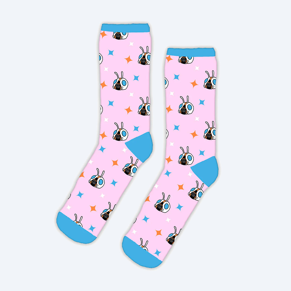 mothra-socken-pink-blau-baumwollmix-one-size image 1