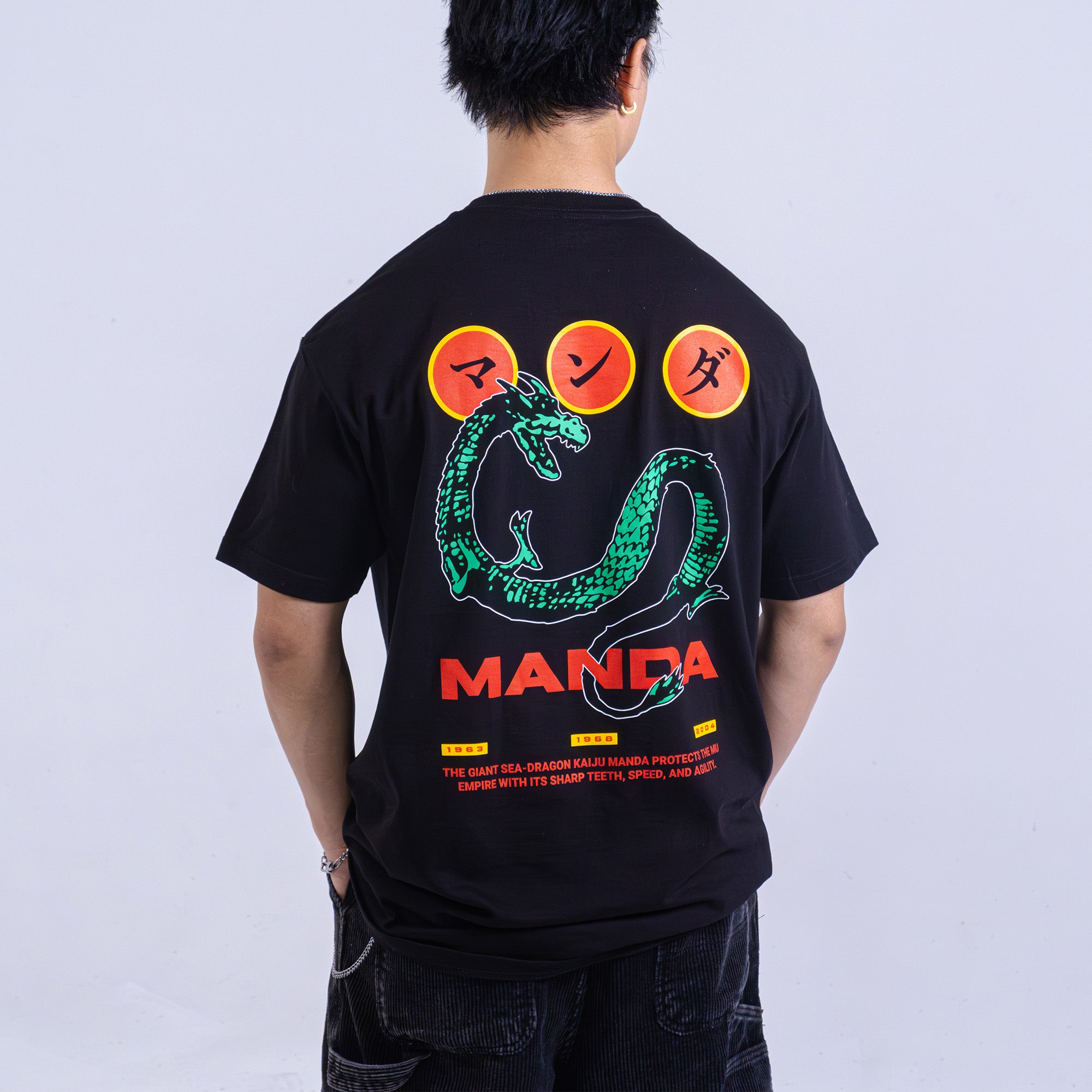 godzilla-souvenir-manda-t-shirt-schwarz-baumwolle image 7