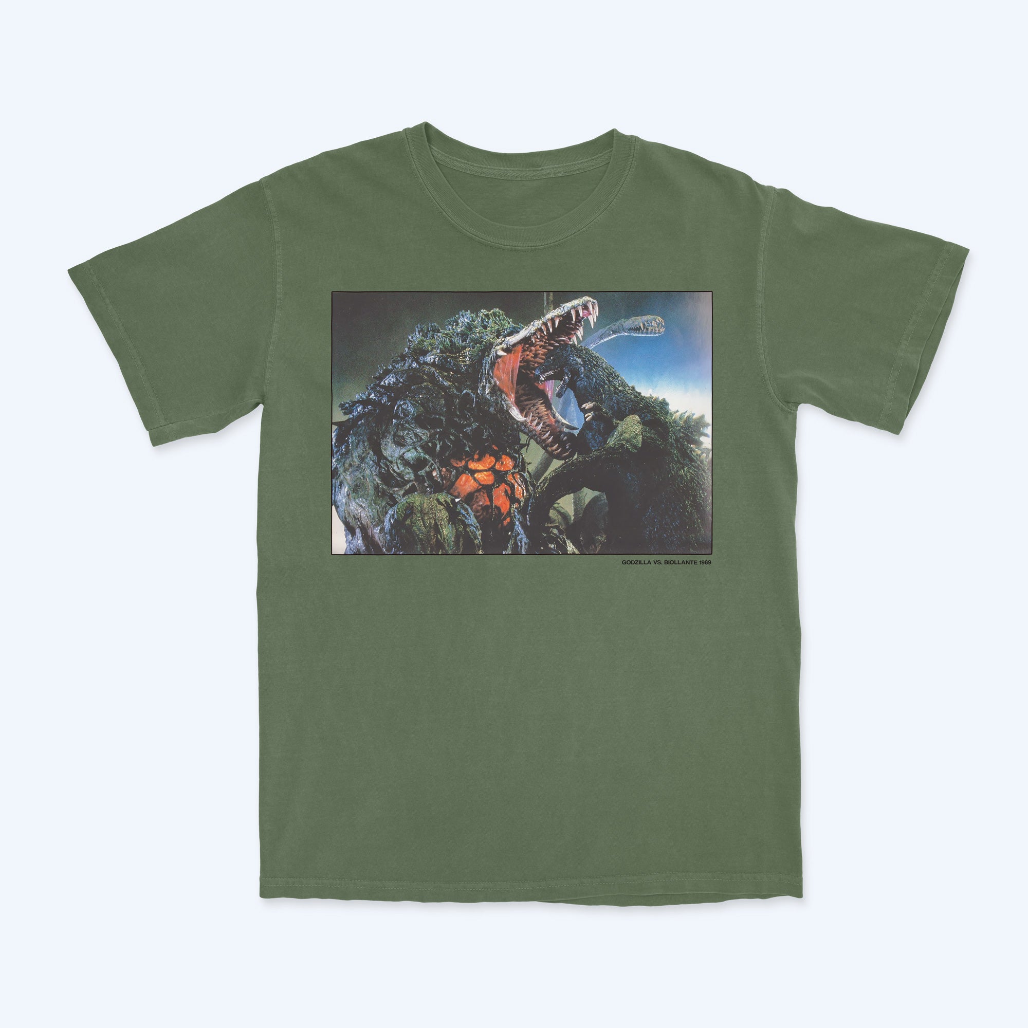 godzilla-apparel-vs-biollante-fight-t-shirt-gr-n-baumwolle image 1