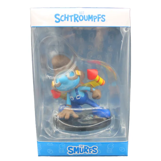 die-schl-mpfe-raketenrucksack-schlumpf-statue-10-cm-resin image 1