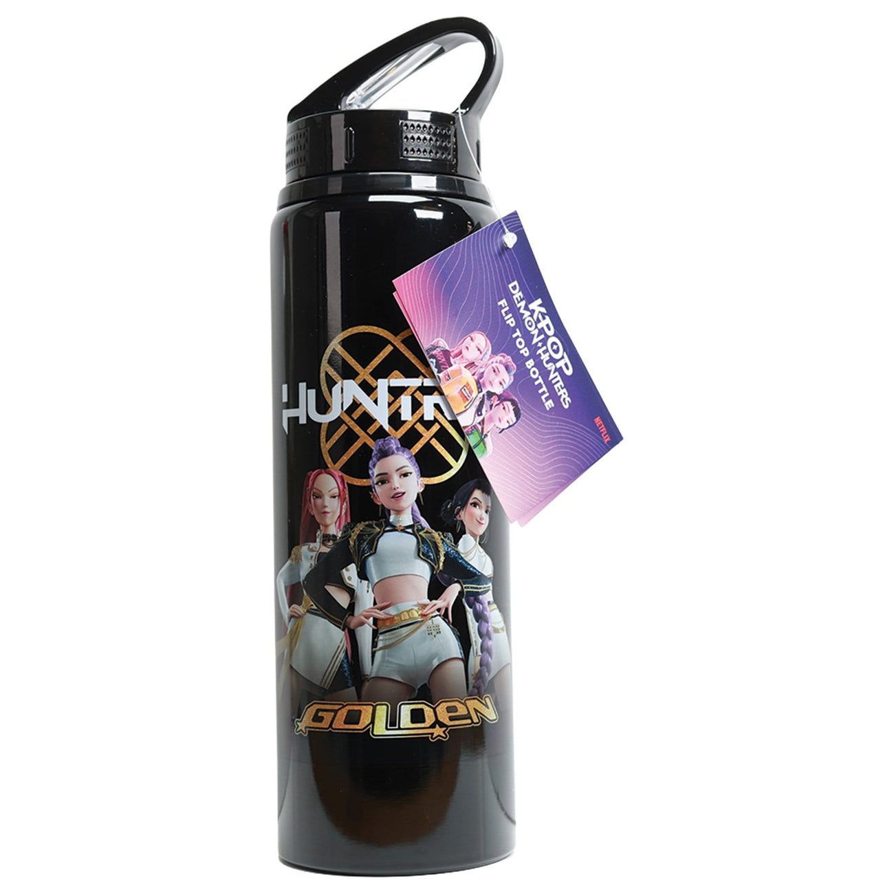 elbenwald-kpop-demon-hunters-flip-top-trinkflasche-golden-700-ml image 3
