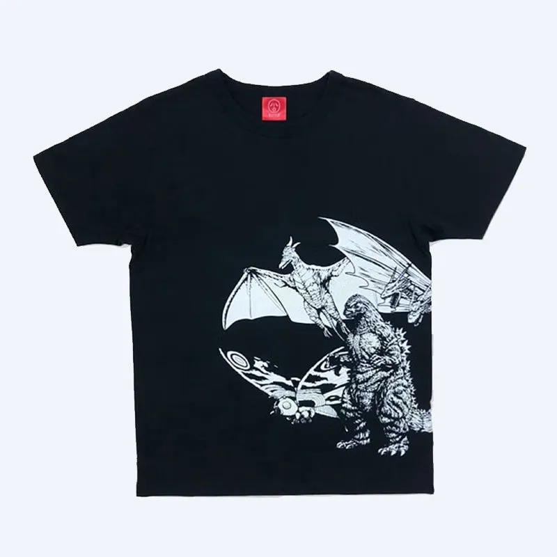 godzilla-ojico-glow-monsters-t-shirt-schwarz-baumwolle image 1