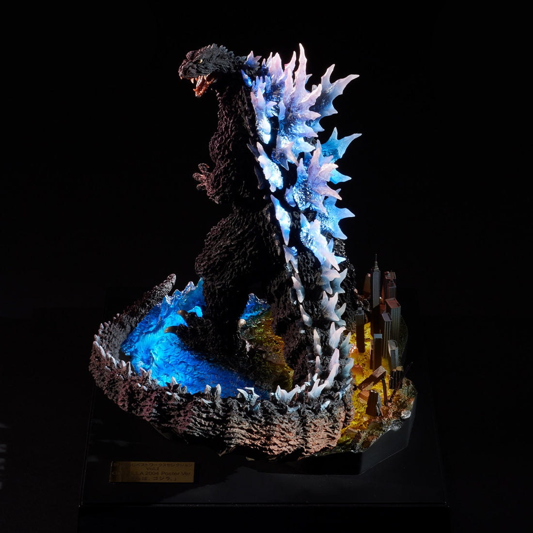 yuji-sakai-godzilla-2004-statue-poster-version-led-25-cm image 3