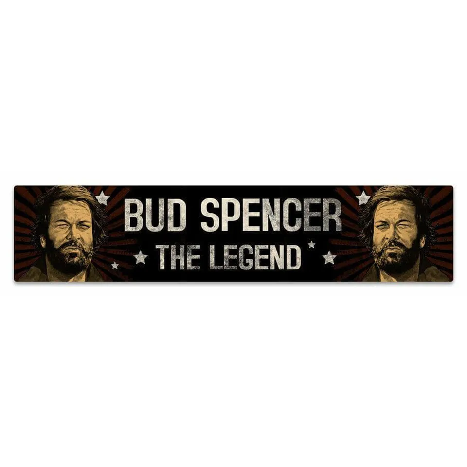 bud-spencer-the-legend-blechschild-mit-magnet-16-x-3-5-cm image 1