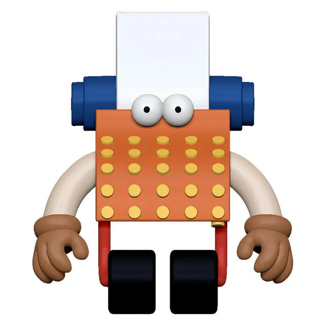 sesamstra-e-reaction-typewriter-guy-actionfigur-wave-06-super7 image 1