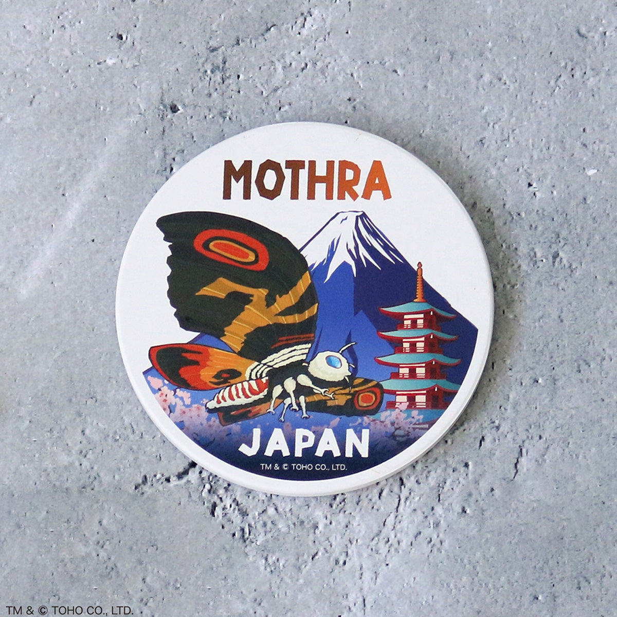 godzilla-mothra-untersetzer-dolomit-fuji-design-10-cm image 2