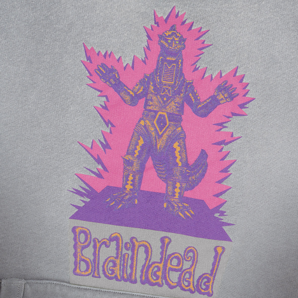 brain-dead-x-godzilla-vintage-wash-hoodie-mechagodzilla-baumwolle image 3