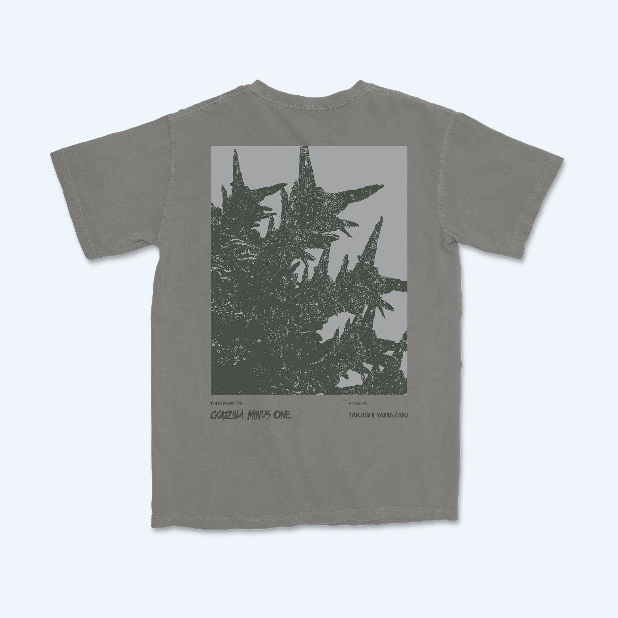 godzilla-minus-one-dorsal-fin-t-shirt-grau-baumwolle image 1
