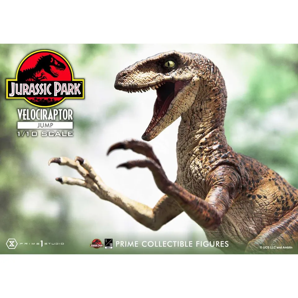 jurassic-park-velociraptor-jump-statue-21-cm-1-10-sammlerfigur image 1