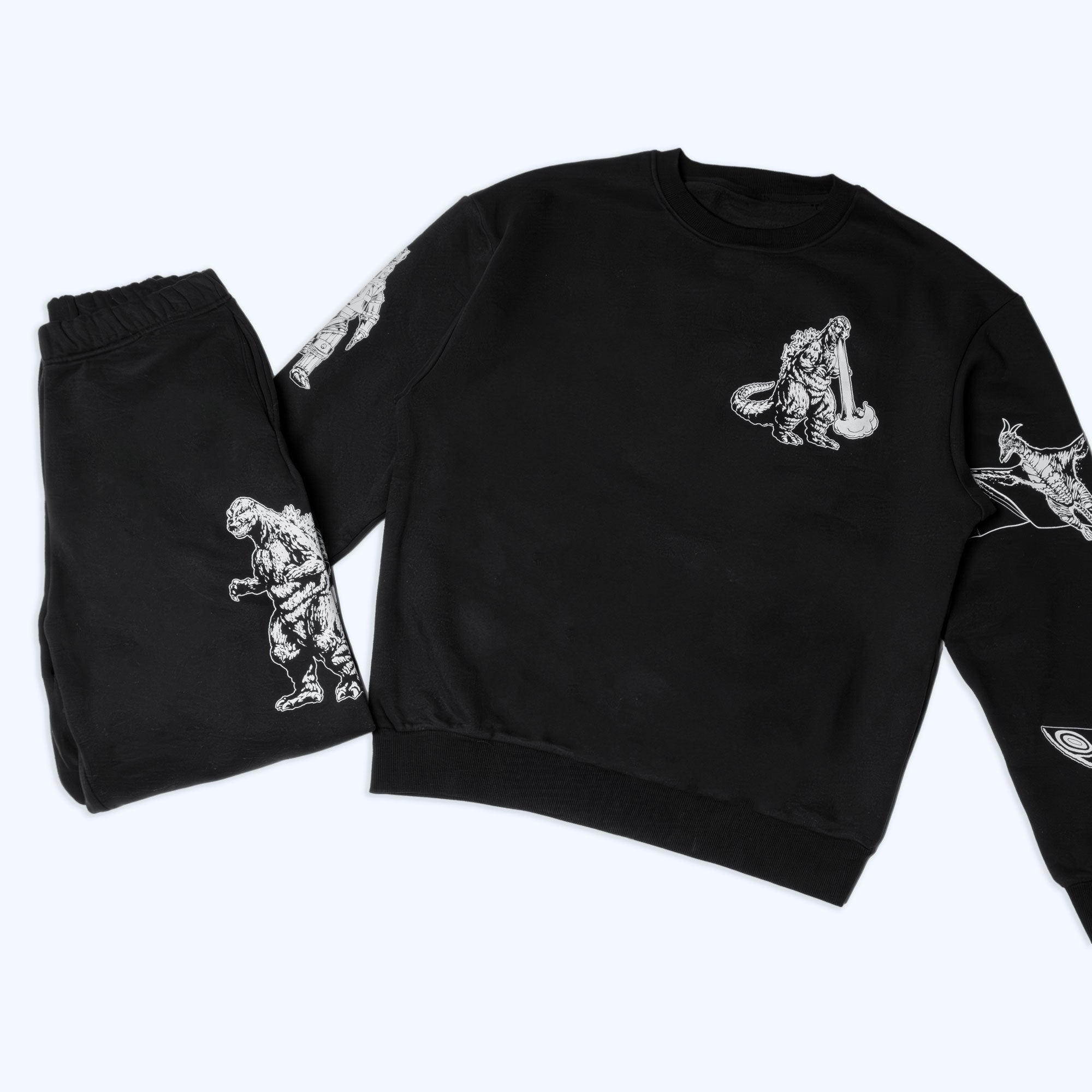 godzilla-kaiju-print-sweatshirt-schwarz-baumwolle-relaxed image 6