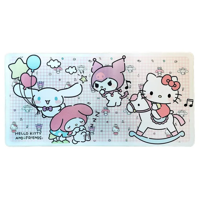 sanrio-pink-black-party-xxl-mousepad-hello-kitty image 1
