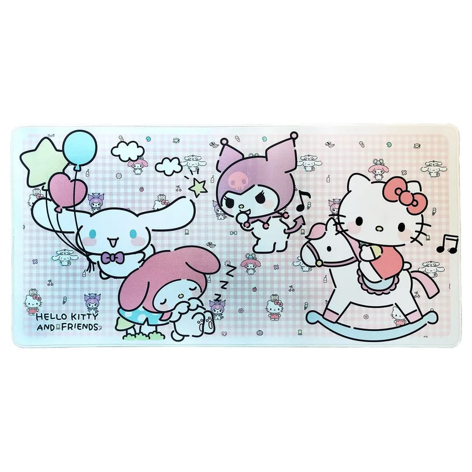 sanrio-pink-black-party-xxl-mousepad-hello-kitty image 1