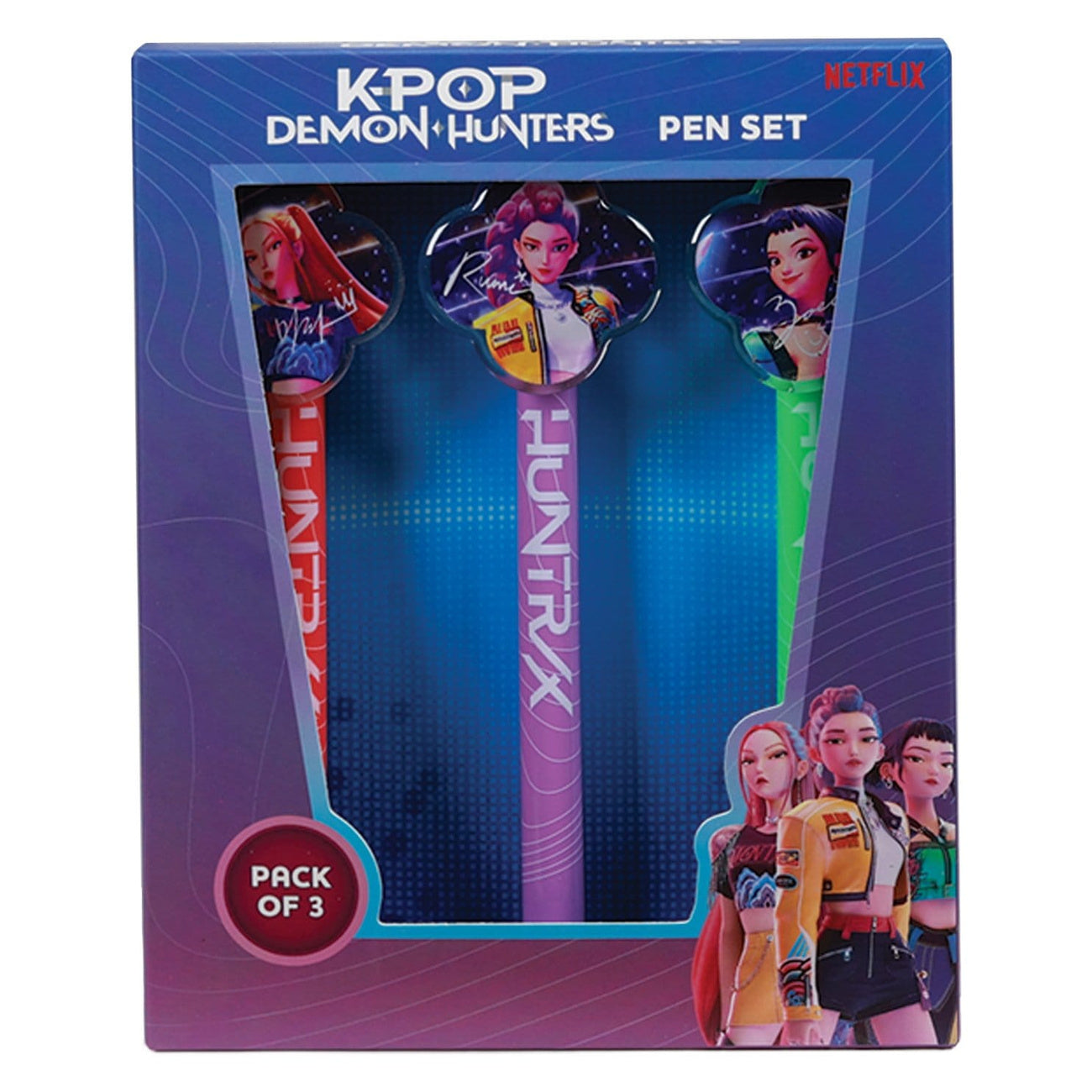 elbenwald-kpop-demon-hunters-kugelschreiber-3er-pack-bunt image 2