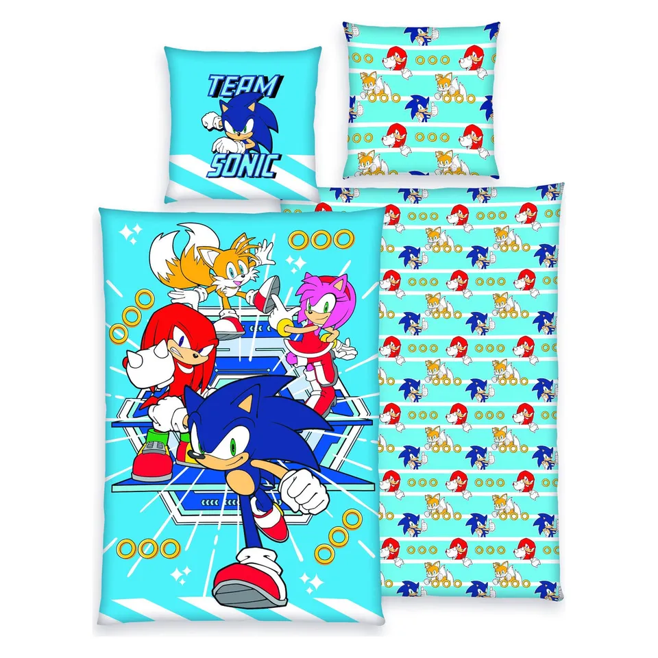 sonic-team-sonic-bettw-sche-135x200-cm-baumwolle image 1