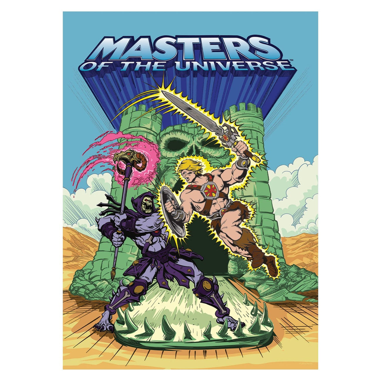 masters-of-the-universe-he-man-skeletor-kunstdruck-42x30 image 1
