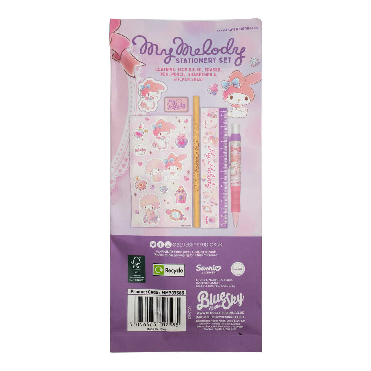 sanrio-my-melody-schreibset-6er-pack-mit-stickern image 4