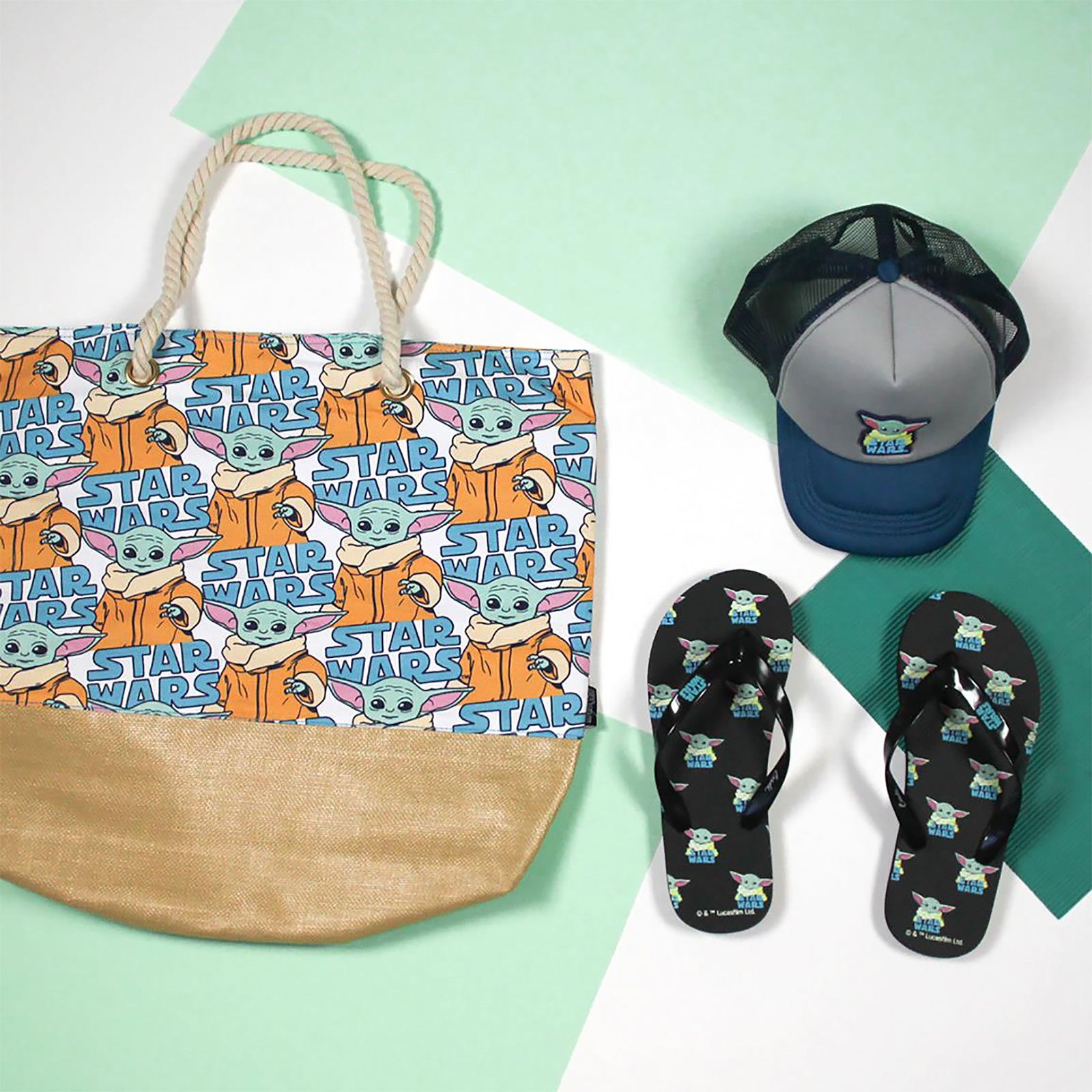 elbenwald-grogu-strandtasche-star-wars-mandalorian-shopper image 3