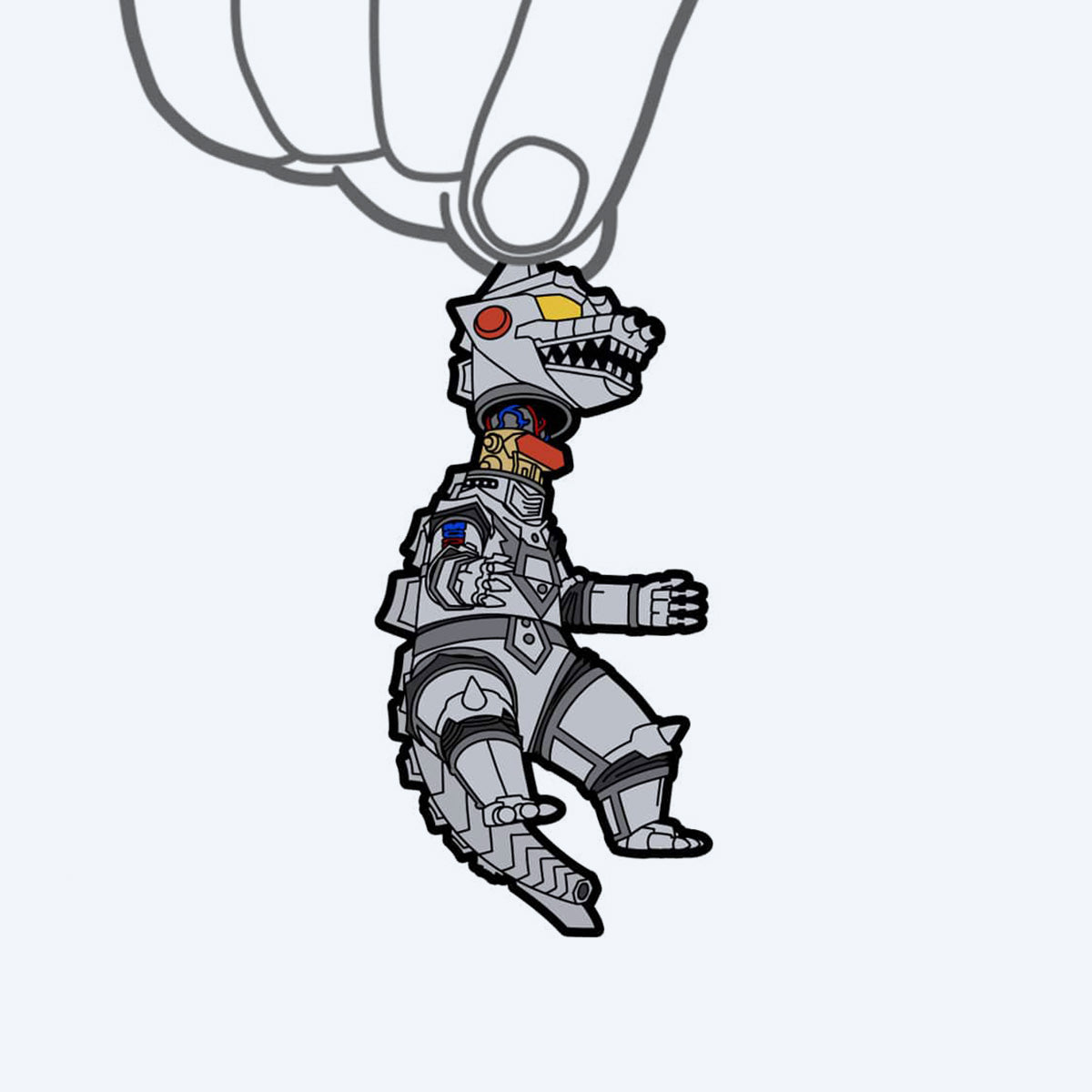 godzilla-mechagodzilla-2-tsumamare-schl-sselanh-nger-gummi image 2