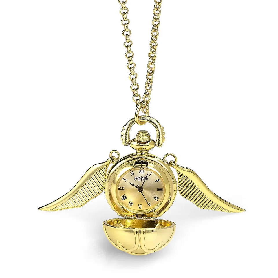 elbenwald-harry-potter-goldener-schnatz-kette-uhr-66-cm image 1