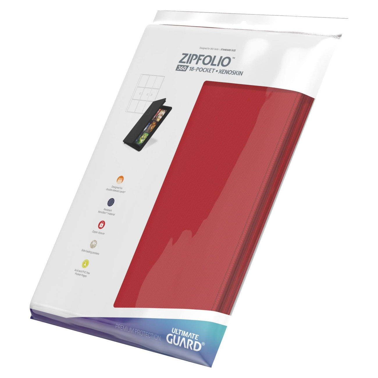 ultimate-guard-zipfolio-360-18-pocket-xenoskin-album-rot image 8
