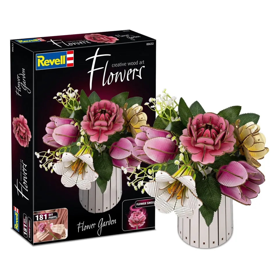 revell-flowers-flower-garden-holzblumen-deko-set-5-bl-ten-22-cm image 1