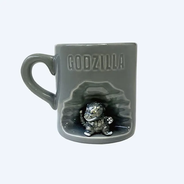godzilla-tasse-grau-porzellan-mit-figur-3d image 1
