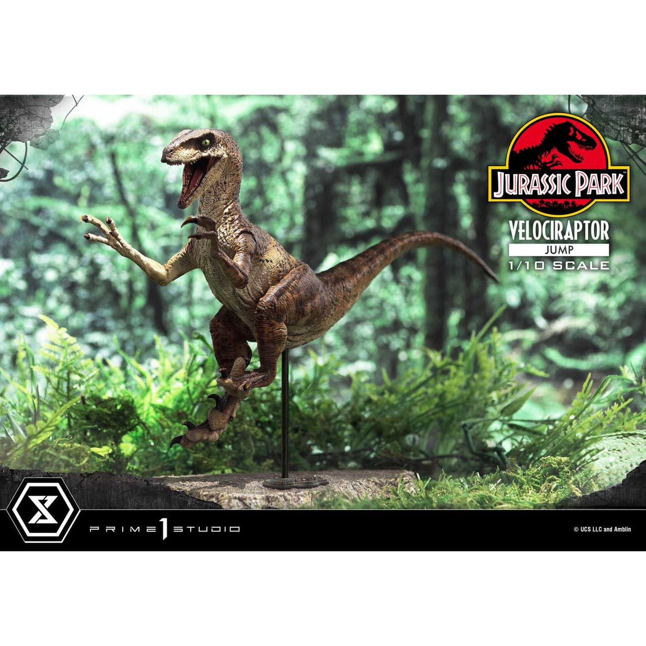 jurassic-park-velociraptor-jump-statue-21-cm-1-10-sammlerfigur image 5