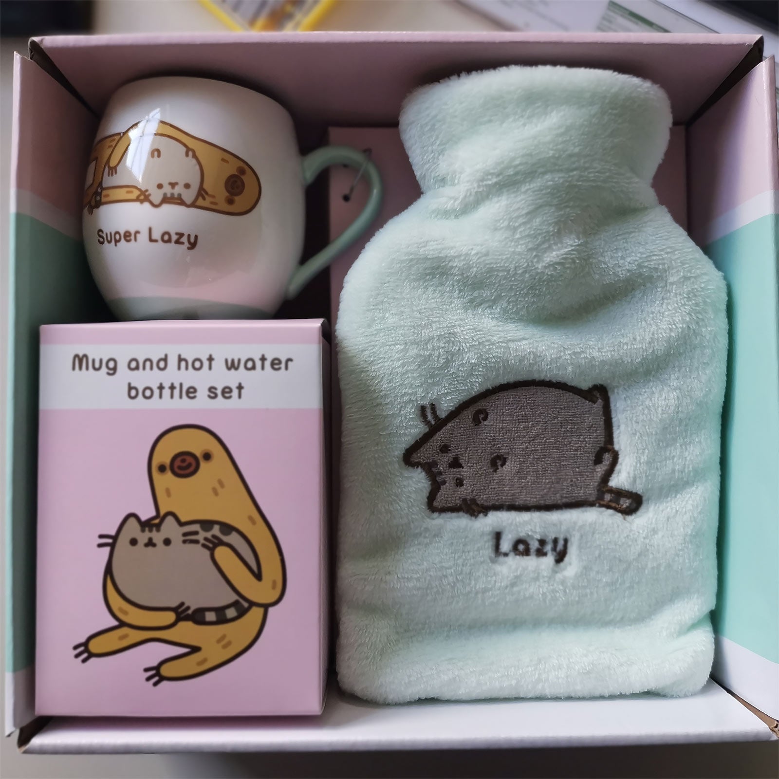 pusheen-lazy-w-rmflasche-mit-tasse-im-set image 4