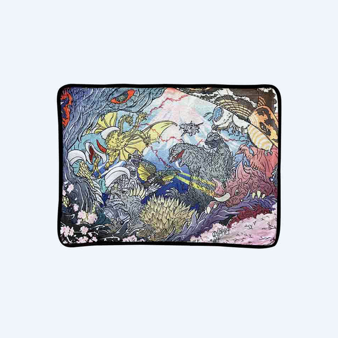 godzilla-fuji-monster-battle-decke-polyester-70x100-cm image 1
